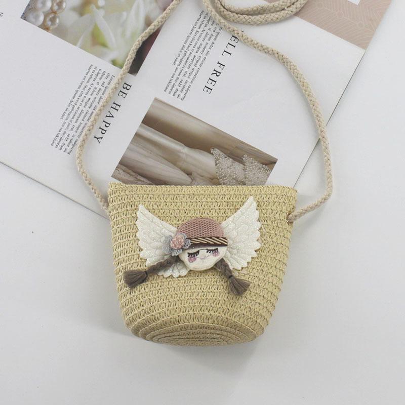 2024 Women's Mini Cartoon & Straw Flower Messenger Bags - Cute Beach Accessory
