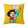Custom Mafalda Kawaii Vintage Quino Comic Cartoon Mang Anime Throw Pillow for Living Room Luxury Cushion Cover Square Pillowcase