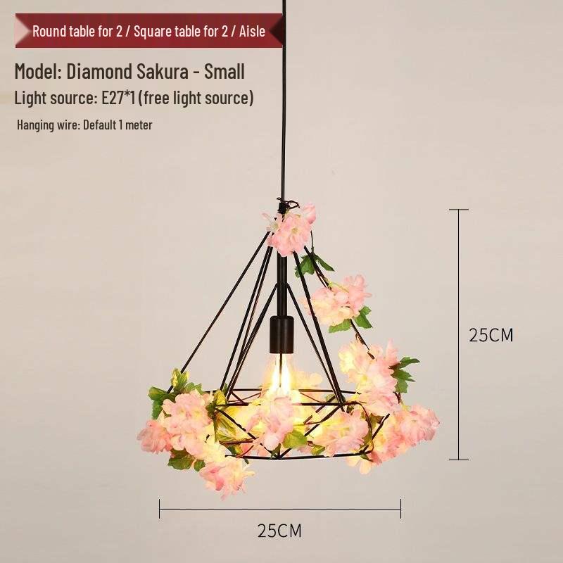 Trendy Diamond Pendant Light for Music Bars, Milk Tea Shops, and Forest-Themed Décor