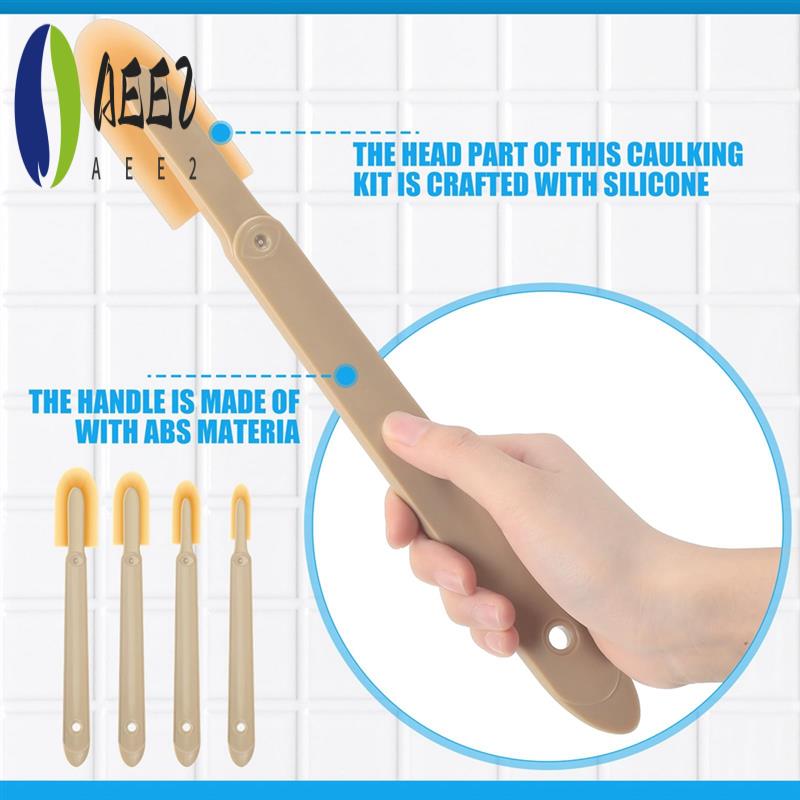 

AEE2-4 Set Rubber Caulking Tool Silicone Caulking Caulk Finishing Tool Caulking Kit Caulking Tips Set Caulk Applicator Tool