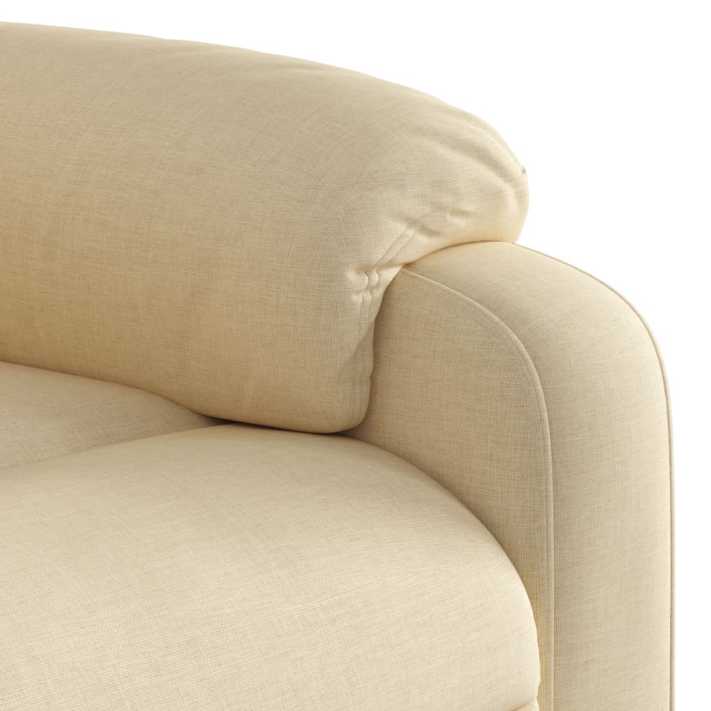 Cream Fabric Recliner Chair