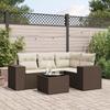 VidaXL Garden Lounge Set with Cushions 5 Pcs, Patio Sofas, Patio Furniture Set, Outdoor Furniture, Brown 3254860
