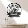 Customizable Metal Wall Art Book Lover Sign Home Decor Hanging Ornament