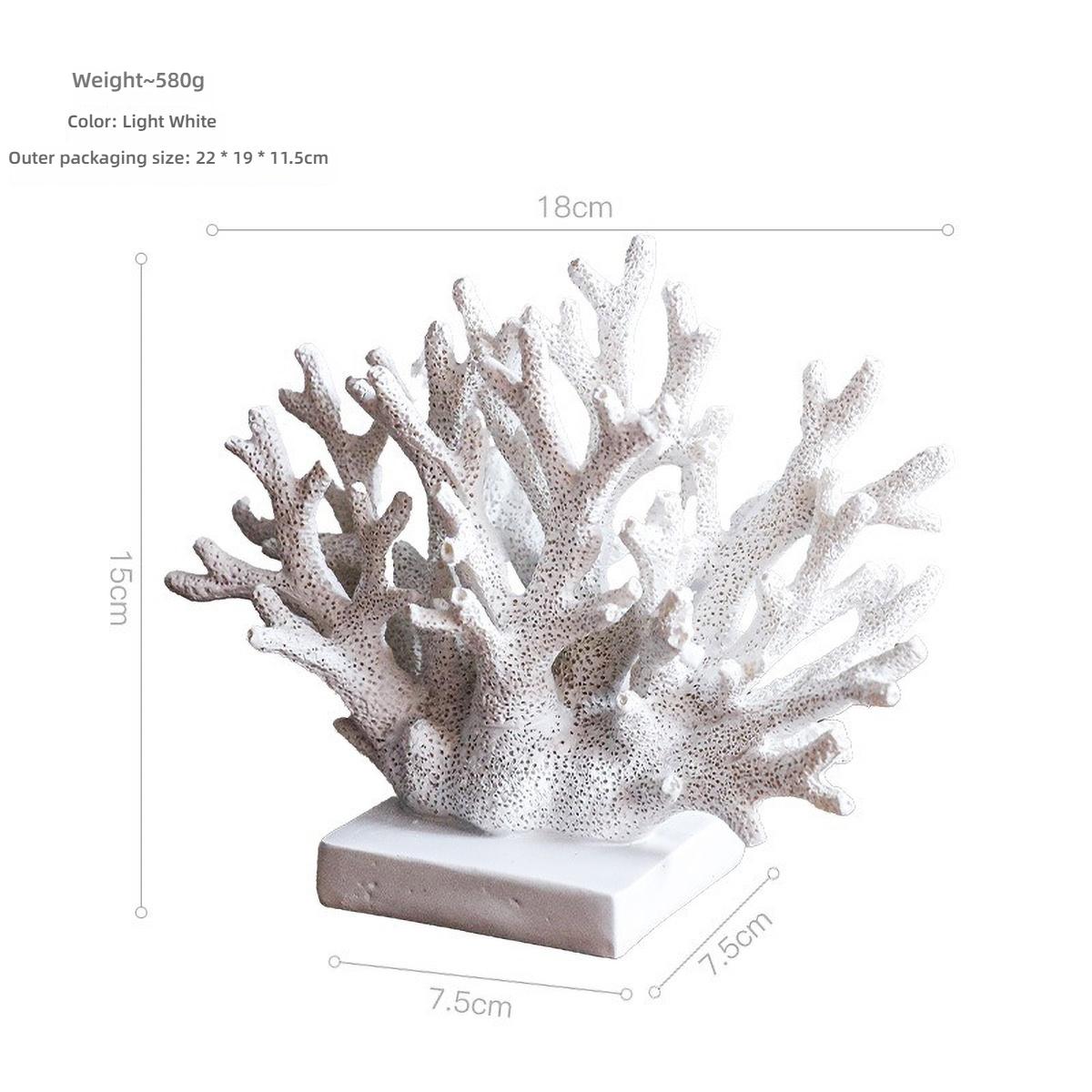 

Artificial Coral Resin Craft, Nautical Decor Accent for Storage Rack & Living Room, Desktop Sculpture