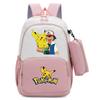 Pokemon Cartoon Printed Backpack Pencil Bag Elementary School Student Junior School Bag Backpack