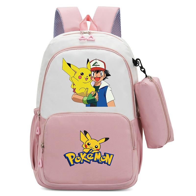 Pokemon Cartoon Printed Backpack Pencil Bag Elementary School Student Junior School Bag Backpack
