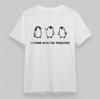 Women's Plus Size Breathable Classic T-Shirt I Stand With the Penguins Print Tee