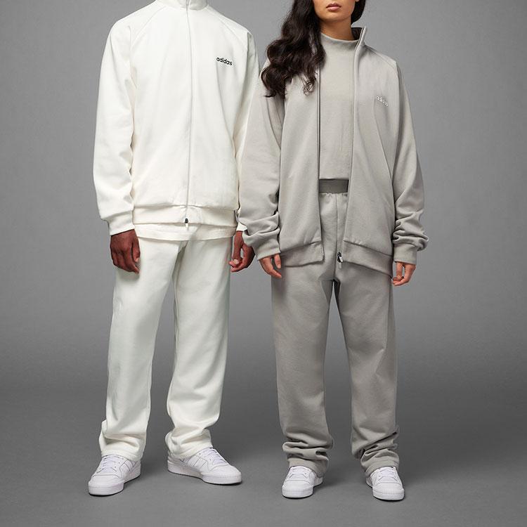 Adidas Originals Chapter 1 Track Top With Solid Color Logo Print Unisex Tops White HN9271