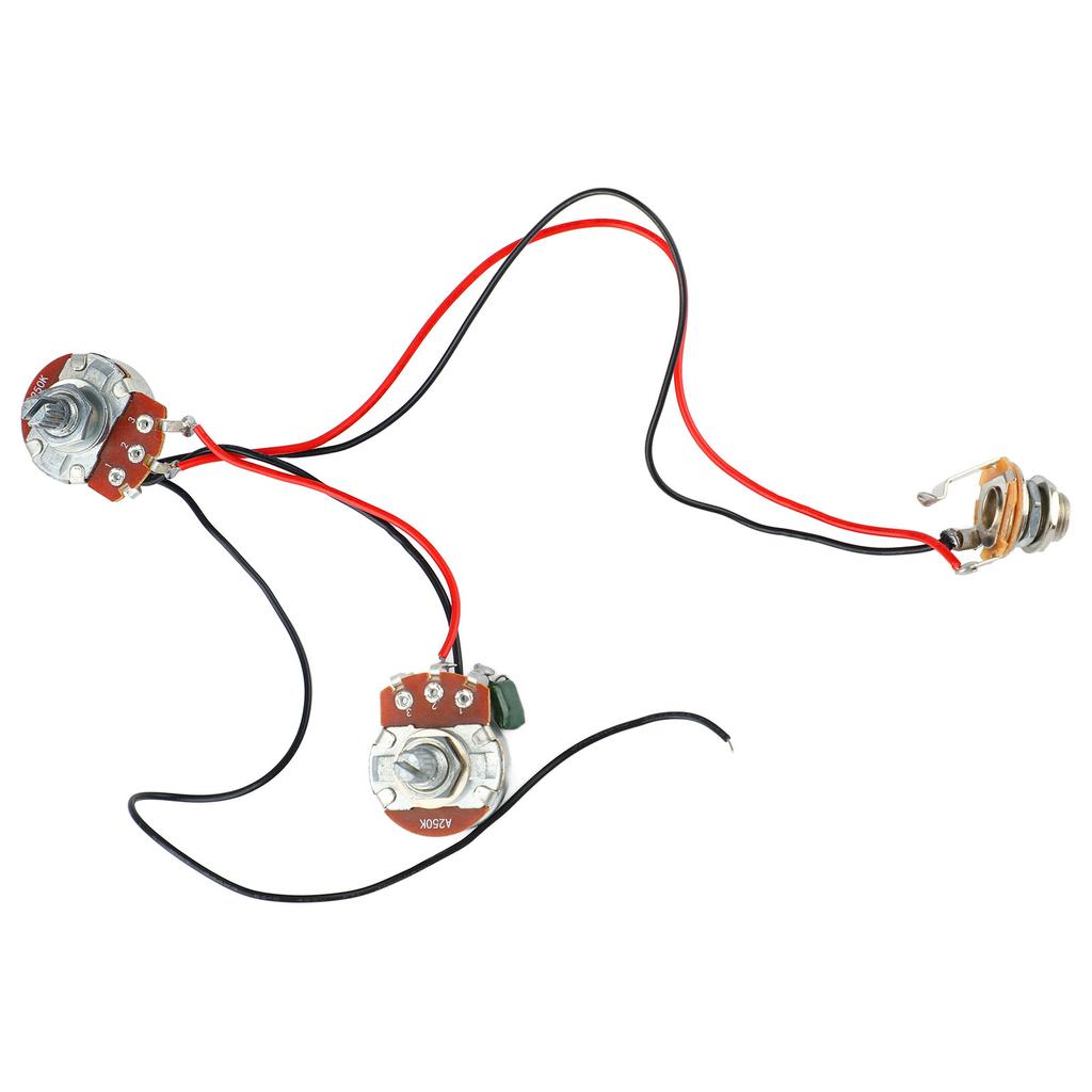 Bass Wiring Harness 250K B250K 1V1T Jack for Accurate Electric Guitar Parts Accessories