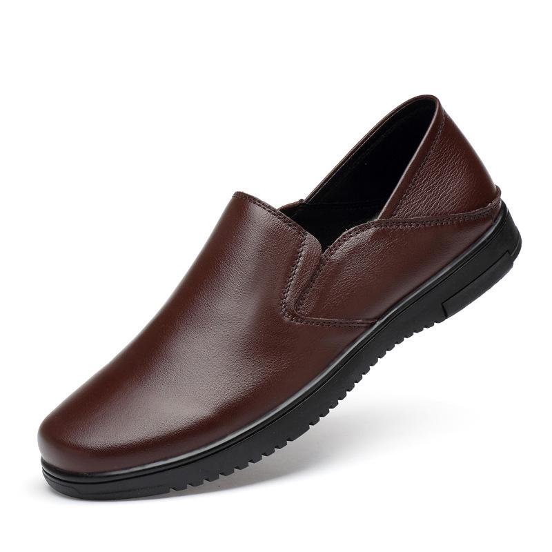 Autumn Business Casual Cowhide Slip-On Breathable Men s Loafers 44