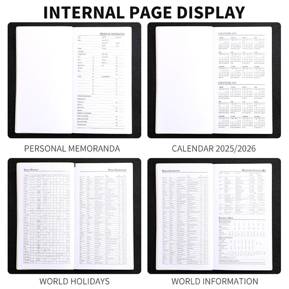 A6/A7 2025 Agenda Book English Daily Weekly Monthly Planner 2025 Planner Notebook School Office