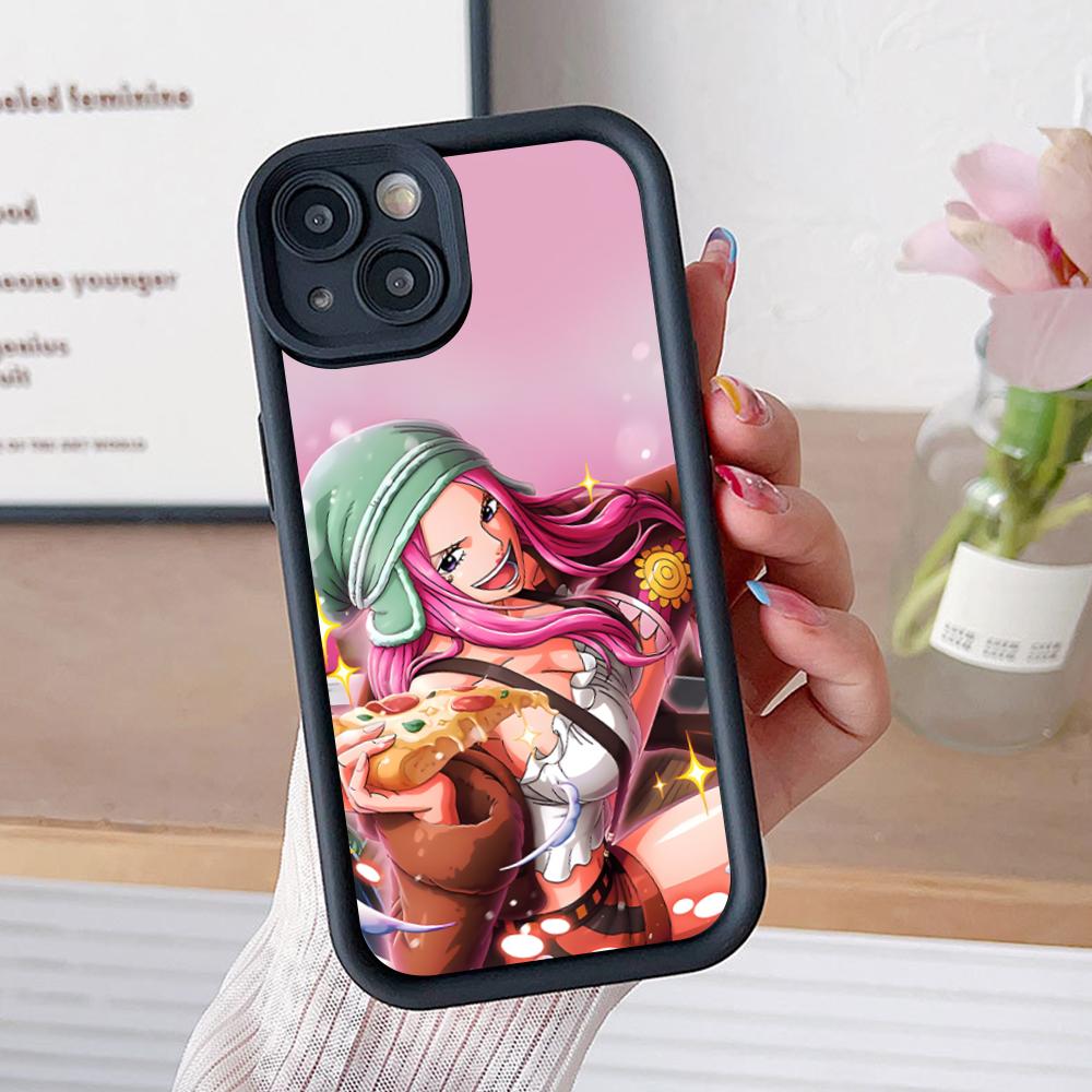 Jewelry Bonney Phone Case for iPhone 17 16 15 14 13 12 11 Air Pro Max Plus Black Soft TPU Shockproof Cover