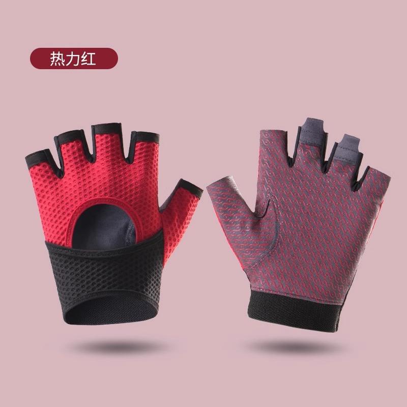 Fitness gloves men's and women's half-finger outdoor soft shock absorption non-slip kettlebell horizontal bar wear-resistant non-slip gloves