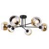Asturia Black Ceiling Lamp 6-Flat Golden Lamp E27