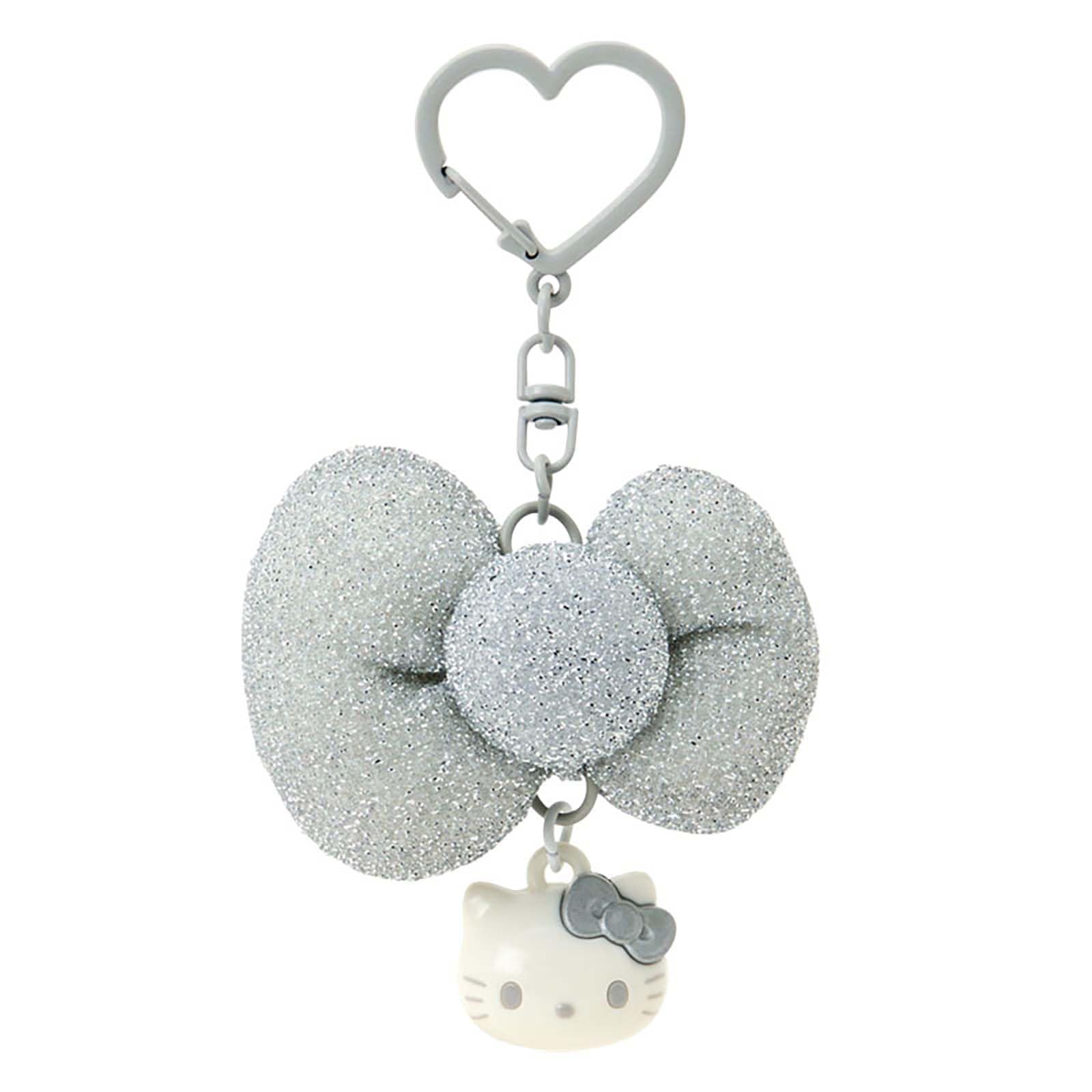 Sanrio Ribbon Key Chain (I Love Hello Kitty) Kitty Silver 422274 Model