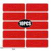50/10pcs Car Bumper Reflective Stickers Reflective Warning Strip Tape Secure Reflector Stickers Decals Safety Warning 3*8CM