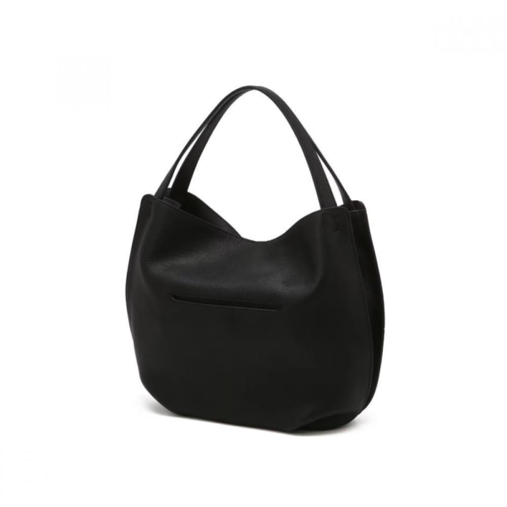 Daks Black Buckle Decoration Cowhide Tote Bag Dcba6f201bk