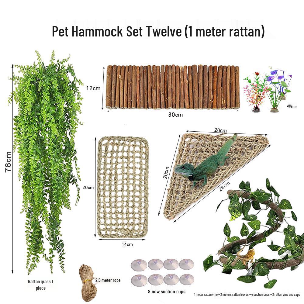 Reptile Habitat Decor: Simulation Vine with Lizard, Chameleon, Snake & Gecko Climbing Features