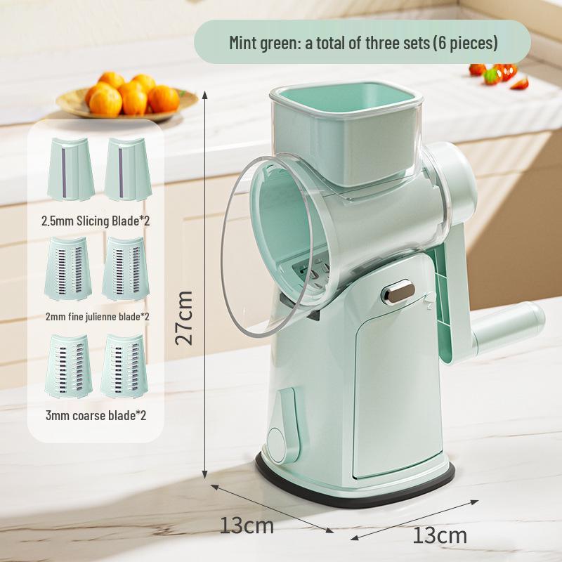 Hand-Crank Multifunctional Vegetable Cutter & Grater for Home