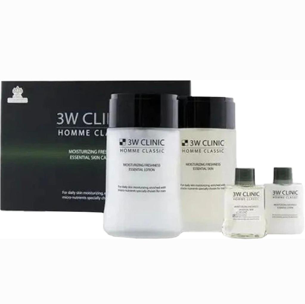 Facial Cosmetics Set 3w-Clinic Homme Classic Moisturizing Freshness Essentia