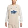 Nike Logo Casual Crew Neck Long Sleeve Sweatshirt Men Sweatshirt Beige HQ4949-126
