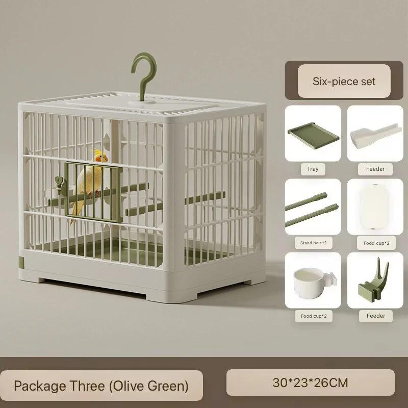 Portable Bird Cage Parrot Villa Cage Large Space Breathable Bird Walking Artifact Outdoor Take-out Ornamental Cage Small Bird