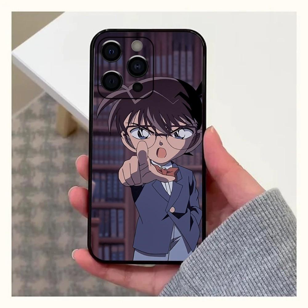 Detective C-Conan Anime Phone Case For Apple iPhone 15,14,13,12,11,Pro,X,XS,Max,XR,Plus,Mini Soft Black Cover