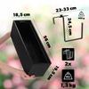 KADAX Flowerpot Balcony Box Handles 19x56cm