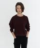 TARVERT Renin Waffle Sweatshirt - Burgundy Brown