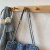 Vintage Denim Shoulder Bag Women's Large Capacity Chain Crossbody Bag