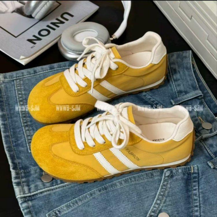 Yellow Forrest Gump shoes women's shoes 2025 new popular spring and summer flat-bottomed German training shoes versatile sports and leisure board shoe