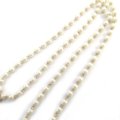 [N2759] - Ivory 'Perla' Gold Plated Necklace (45 Cm 3 Mm)