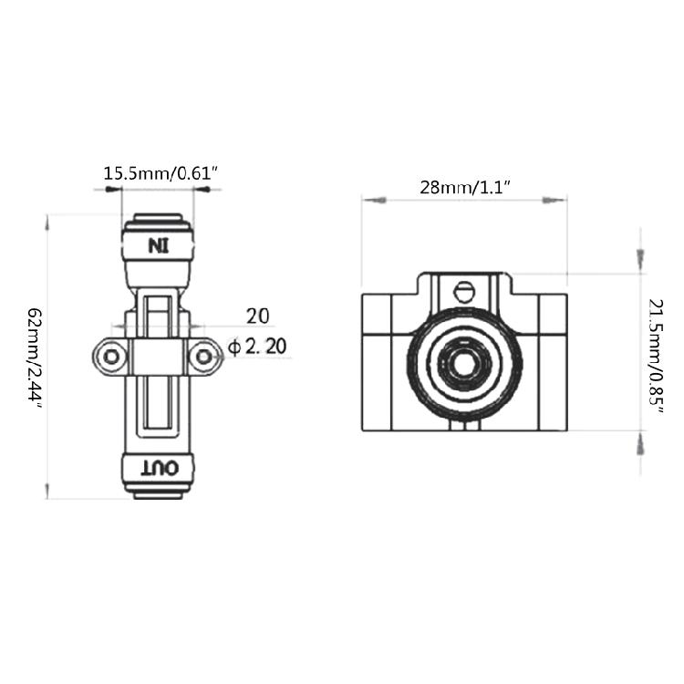 G1/4" Water Flow Sensor Switch Flow Meter Normally Open Used for Water Purifier