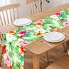 Summer Hawaiian Floral Table Runner Flamingo Birthday Party Decor Kids Aloha Hawaii Tropical Party Supplies Dining Table Decor