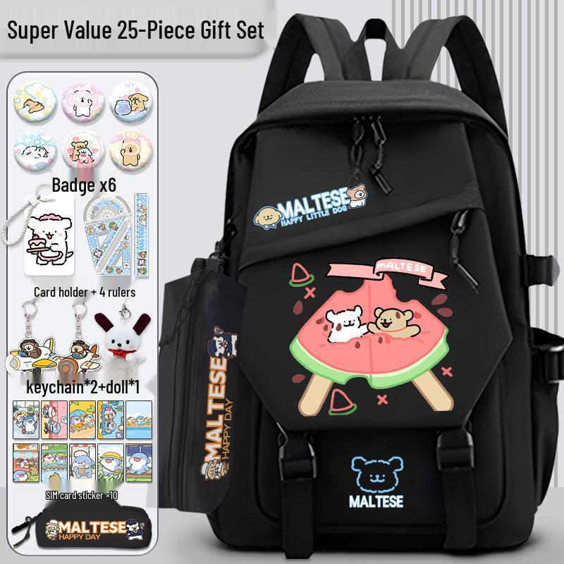 Lively Puppy Girls' Versatile School Backpack - Lightweight, Spacious & Perfect for Travel