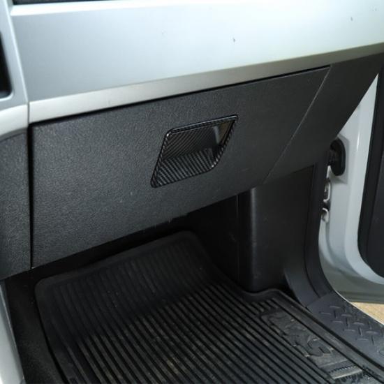 Co-pilot Storage Box Handle Decor Cover Trim Bezels for Ford F150 2009-14 Carbon