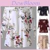 Fashion Womens Plus Size Floral Print Cold Blouse Camis Casual Shoulder Tops For Summer
