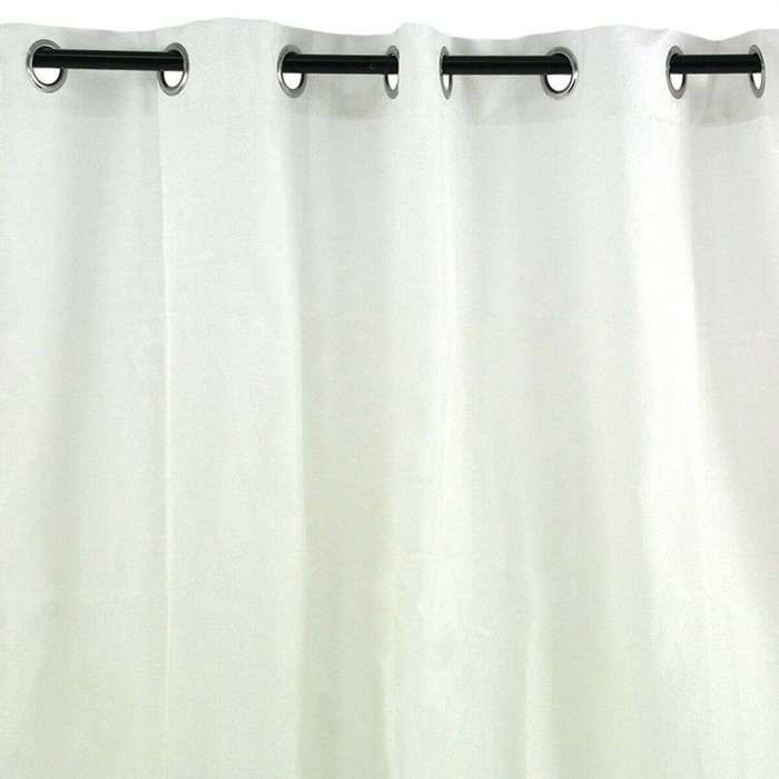White Metallic Mottled Effect Eyelet Curtain 140x250