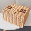 Valigia Scatola Decorativa in Rattan Cesto Intrecciato a Mano in Plastica a Forma di Casa con Manico Sacchetto per Confezionare Regali per Festival
