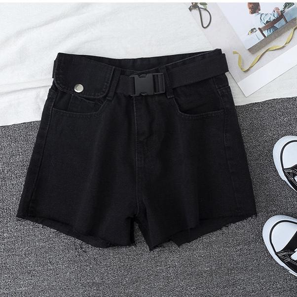 

FGHJ Летние женские модные шорты с карманами и высокой талией, повседневные хлопковые шорты XXL чёрный