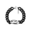 Diesel Stainless Steel Lobster Clasp One Stainless No Gemstones Men's Two-Tone Bracelet, Size, Steel,