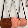 1 niche lamb wool bag fashion shoulder canvas bag breast bag shoulder strap adjustable messenger casual bag