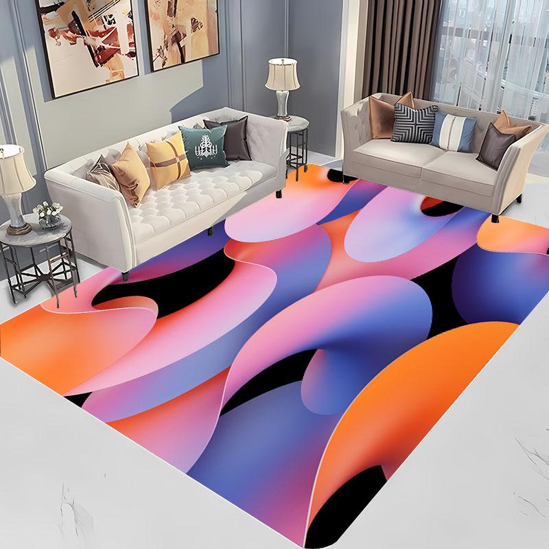 Abstract Colour Art Large Area Carpets for Home Living Room Children's Bedroom Sofa Doormat Kitchen Floor Rugs Anti-slip Decor