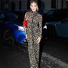 Sexy langermet perspektiv Leopard Stretch lang kjole for kvinner