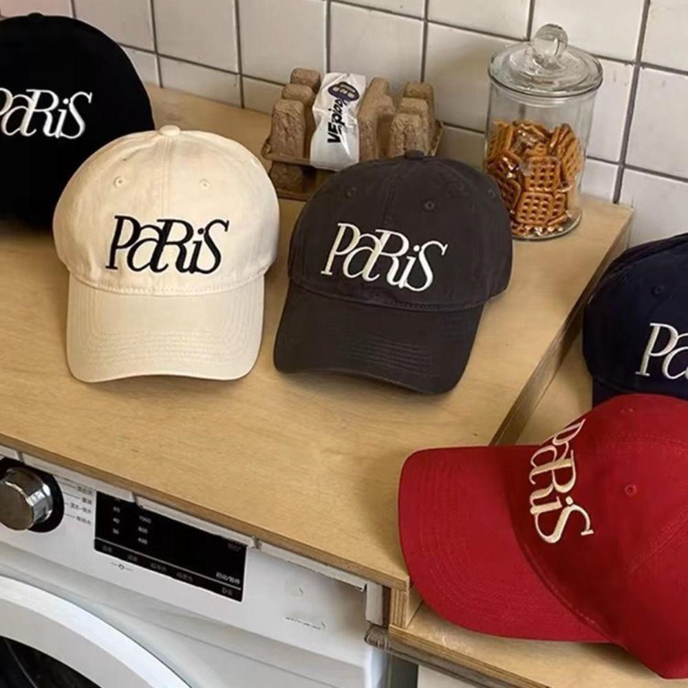 Embroidered Letter Baseball Hat Hole Sun Hat Versatile Embroidery Baseball Cap Outdoor