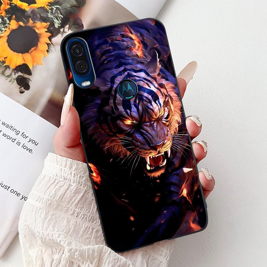 Για θήκη Motorola One Vision Κάλυμμα ONEVision Μοντέρνο Ζωγραφισμένο Σιλικόνης Μαλακό Πίσω Κάλυμμα Για θήκη Motor One Macro Προστατευτικό Κέλυφος