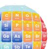 Periodic Table of Elements Lantern Educational Science Theme Chemistry Chart Round Paper Lantern for School Classorom Decor