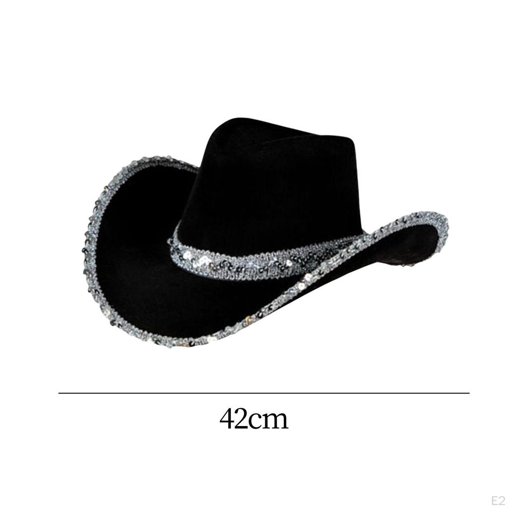 Cowgirl-Hut, Fedora-Hut, Sonnendekorationen, Tuch, vielseitiger Damen-Cowboy für Brautparty