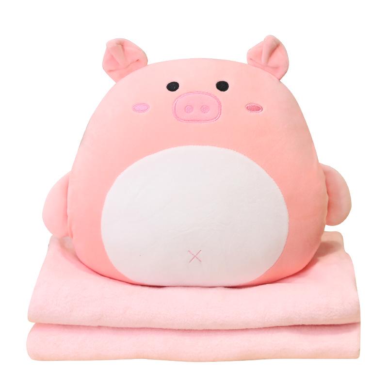 3-in-1 Car Cartoon Pillow Quilt: Dual-purpose Cushion & Blanket with Air Conditioning Blanket, Perfect for Office Naps