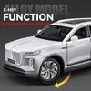 1/24 skala HongQi E-HS9 SUV Legering New Energy Car Model, Diecast Metal Lekekjøretøy Bilmodell Simulering Lyd og lys Barnegaver
